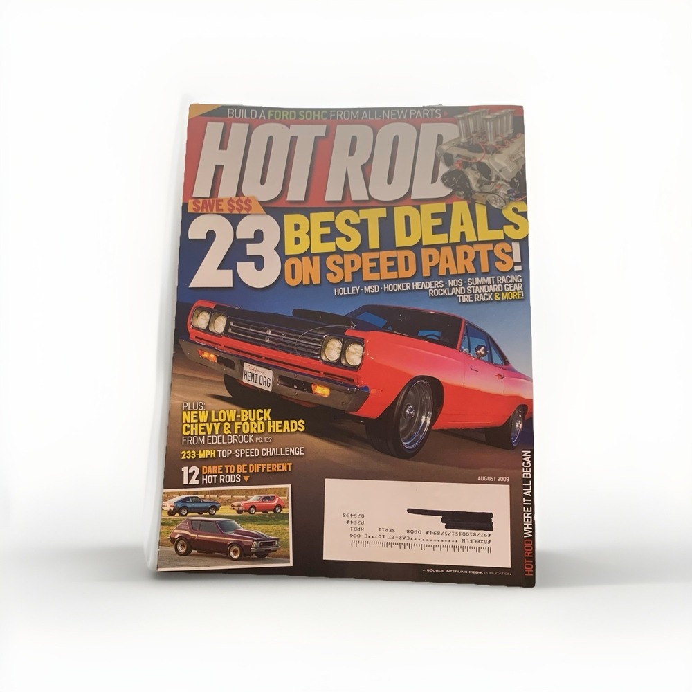 Hot Rod Magazine August 2009 Build A Ford SOHC From All New Parts Edelbrock Head